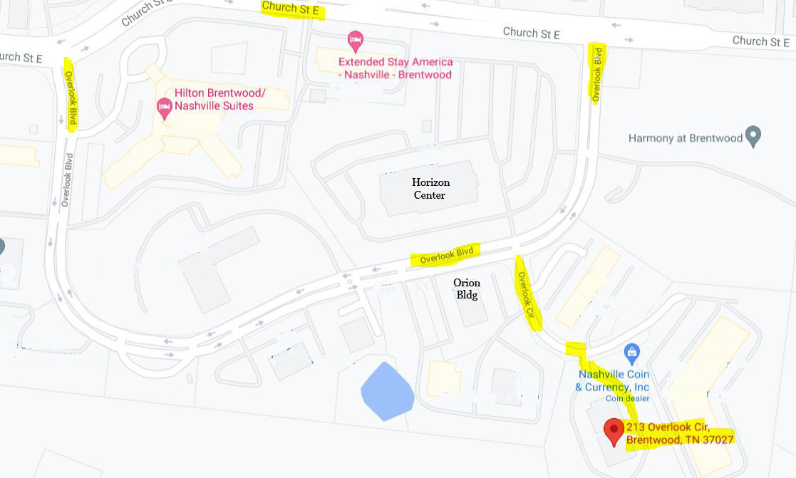 Overlook Circle neighborhood map